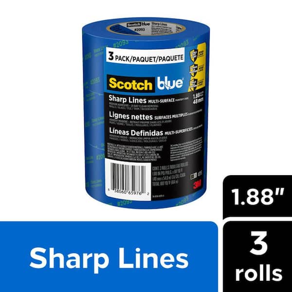 ScotchBlue 1.88 in. x 60 yd. Sharp Lines Multi-Surface Painter's Tape with Edge-Lock (3-Pack) (2093-48TC3) ScotchBlue 1.88 in. x 60 yd. Sharp Lines Multi-Surface Painter's Tape with Edge-Lock (3-Pack) (2093-48TC3)